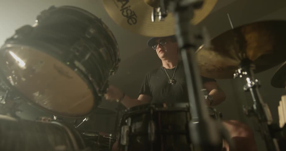 A man playing the drums