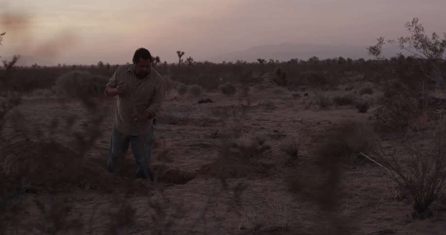 A person digging a hole