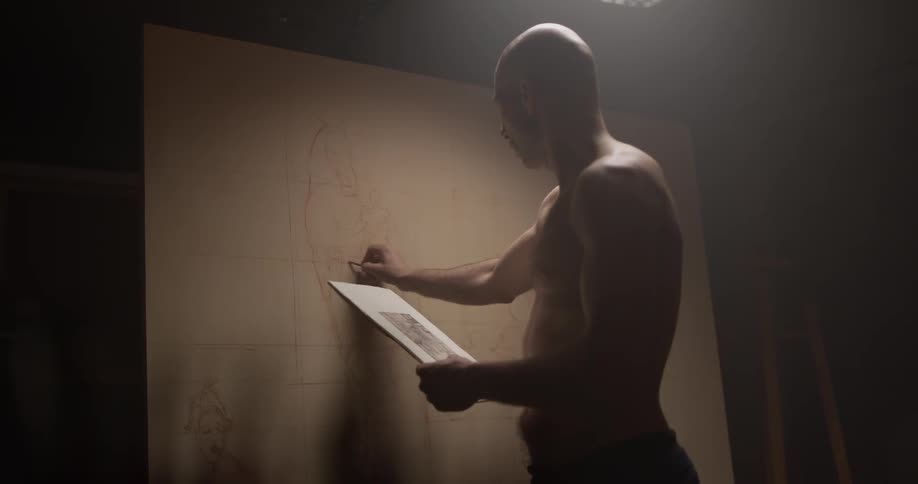Painter In Studio