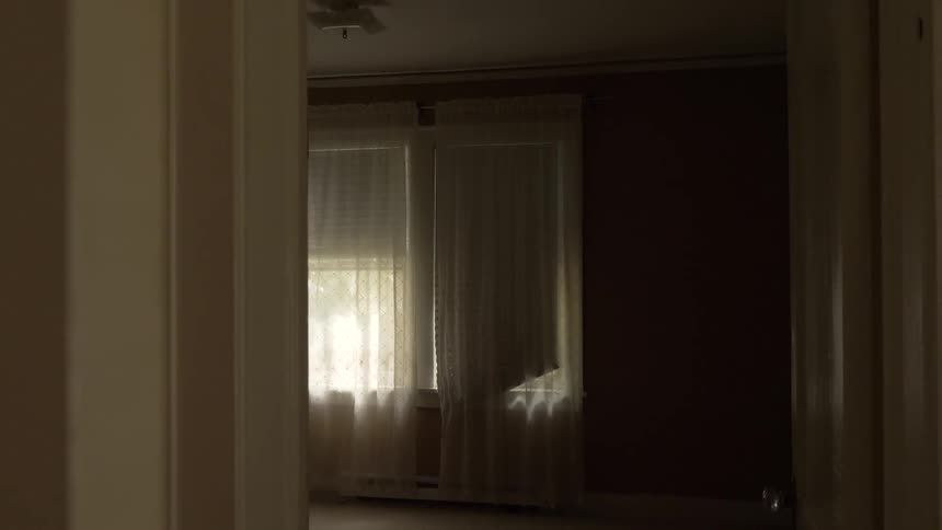 The light is shining through a window