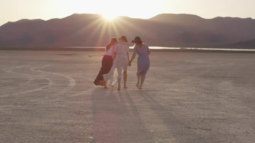 Film Shoot Of Women In Desert