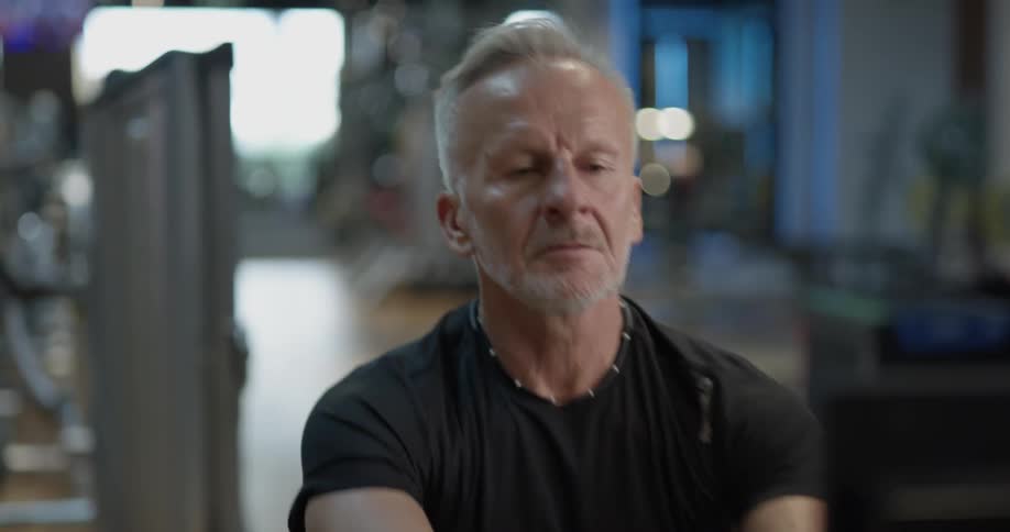 Man Working Out In Gym
