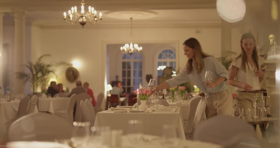 Family Eating Fancy Dinner