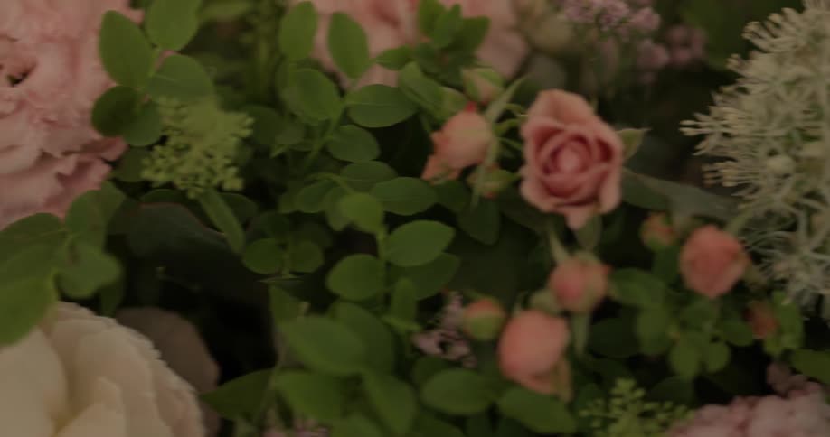 Large bouquet of a wide variety of flowers