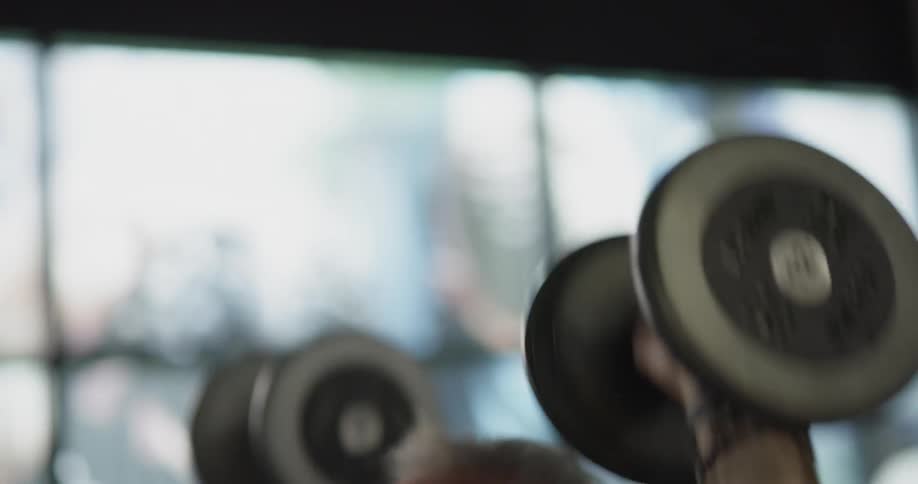 Man Working Out In Gym