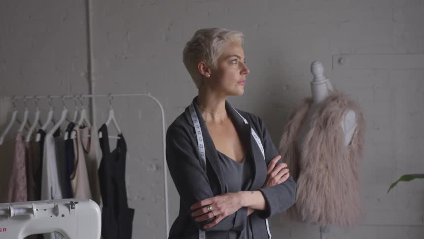 Fashion Designer In Studio