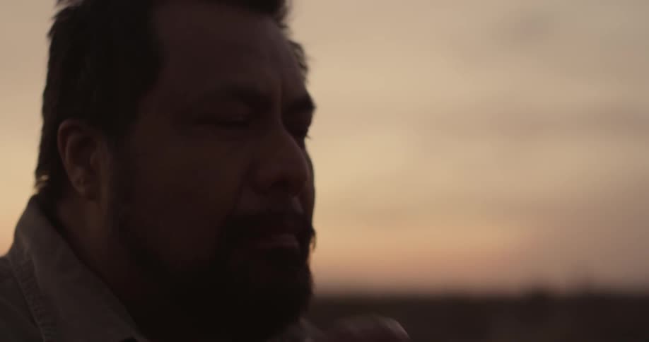 A person smoking a cigarette