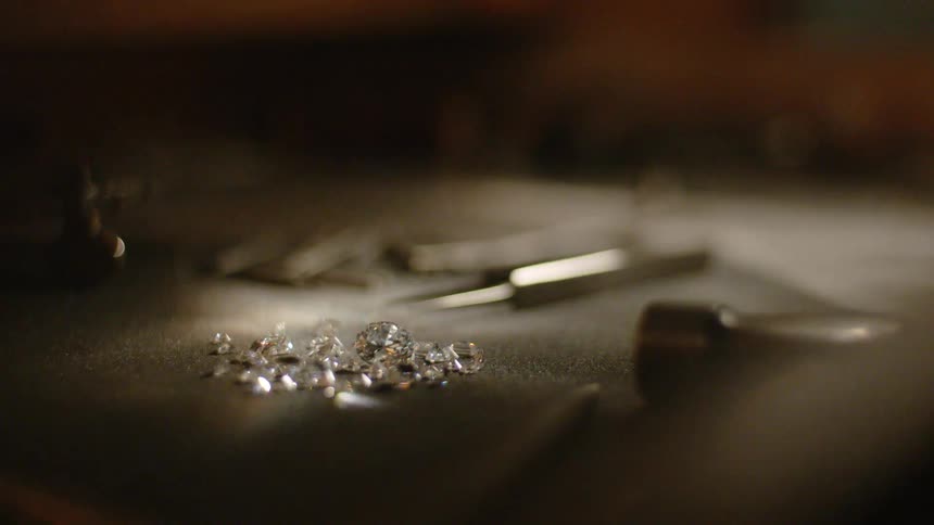 There are diamonds on the table