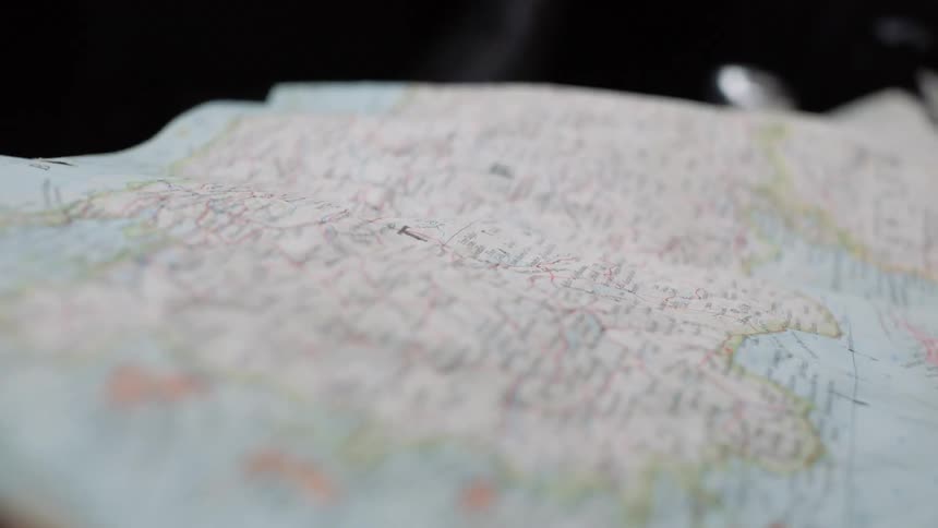 A map is blowing up and down