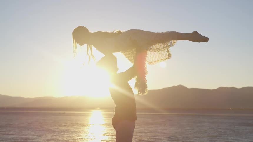Couple Dancing In The Desert