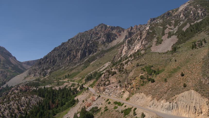 Road winds through the mountains
