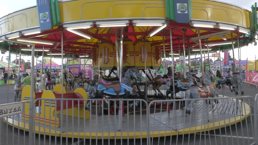 A carousel at a carnival