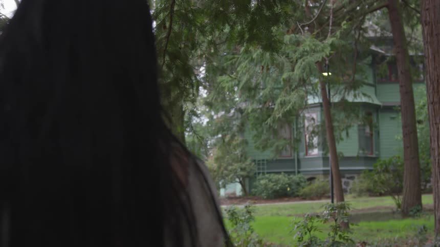Creepy Woman In Forest