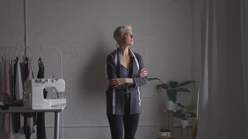 Fashion Designer In Studio