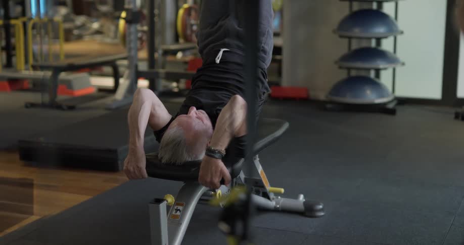 Man Working Out In Gym