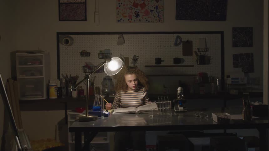 Girl Studying Science