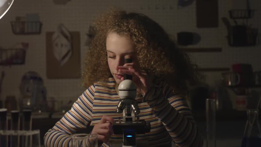 Girl Studying Science