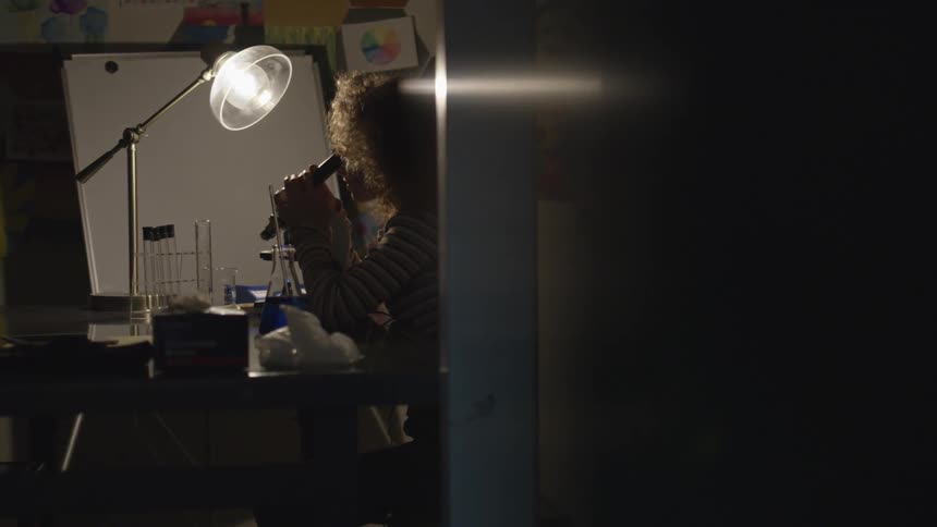 Girl Studying Science