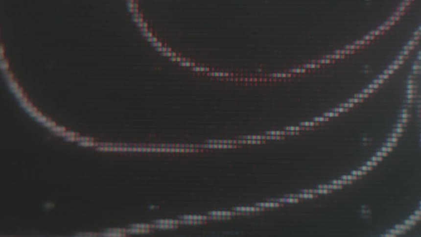 White lines on a black screen