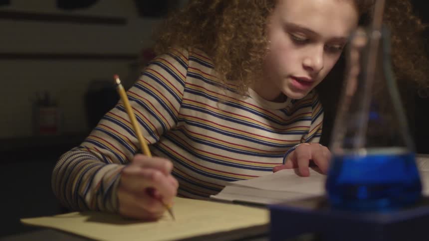 Girl Studying Science