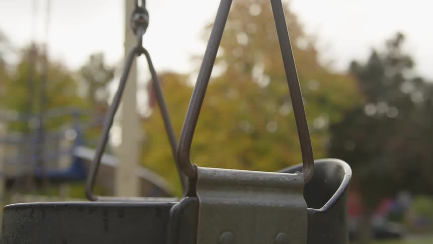 An empty child's swing