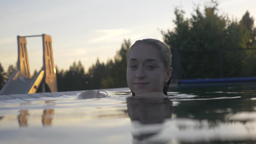 Friends Swimming Together