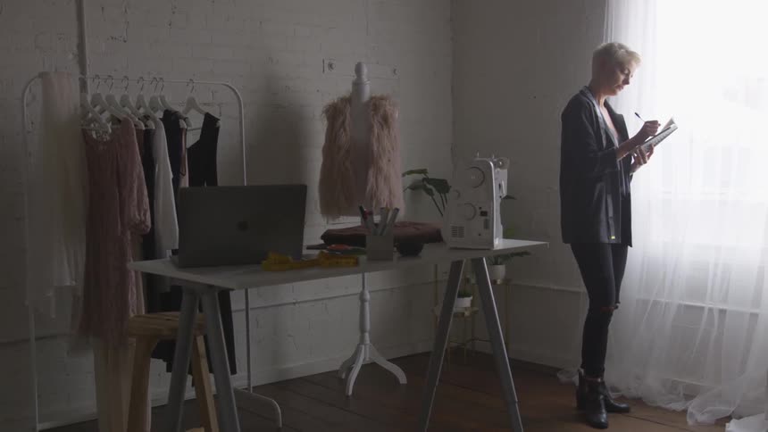 Fashion Designer In Studio