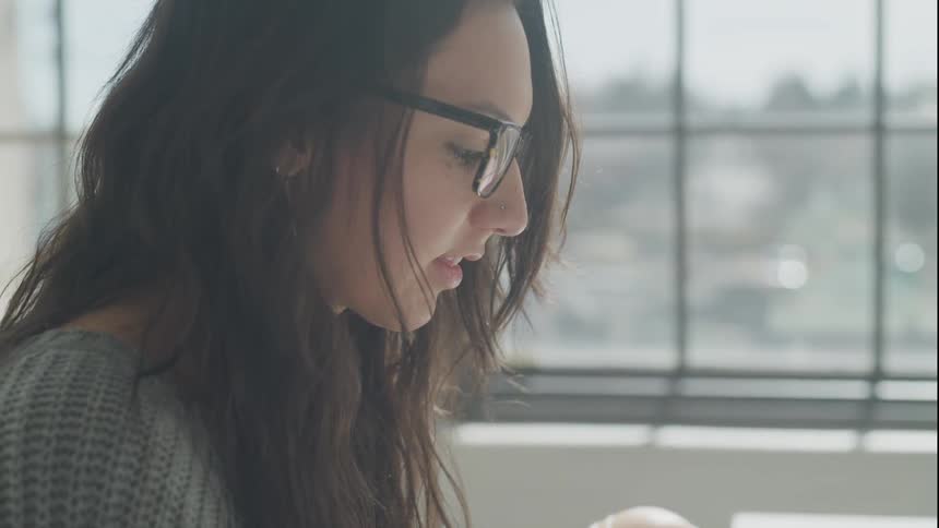 Woman Working And Relaxing At Home