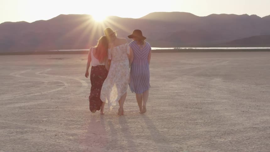 Film Shoot Of Women In Desert