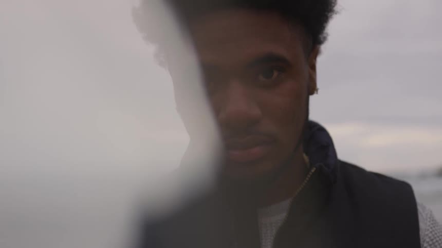 Man staring into the camera