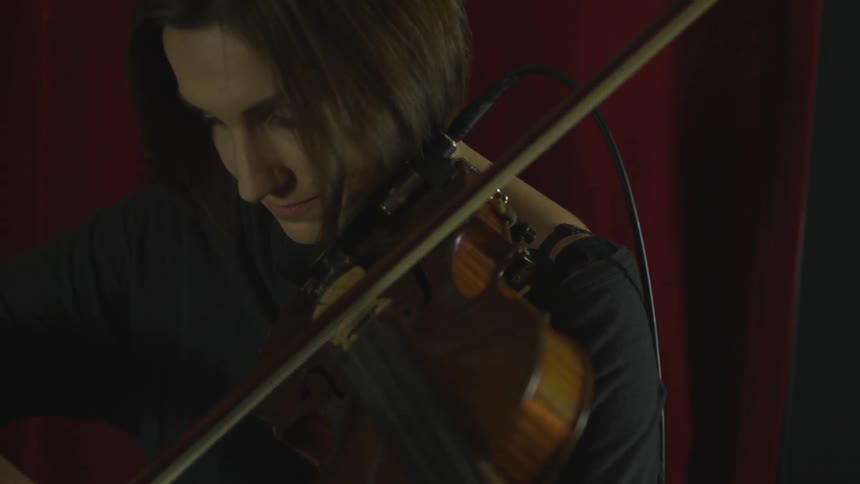 Woman plays violin
