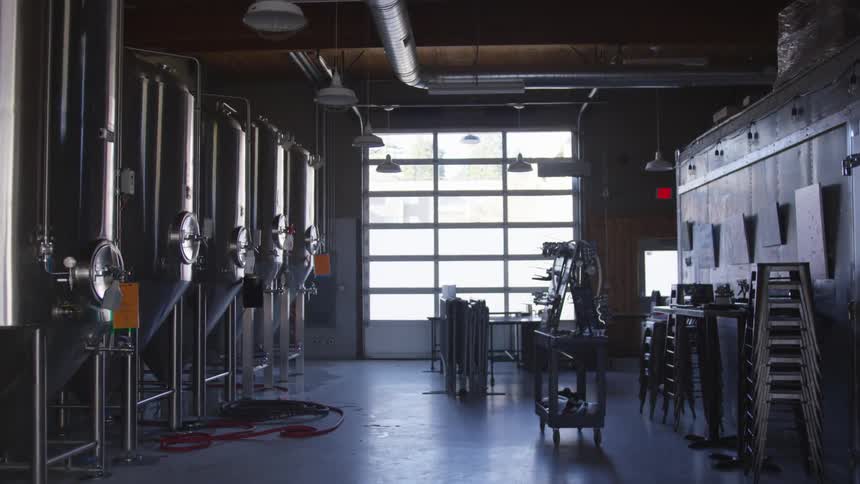 Machines in a storeroom