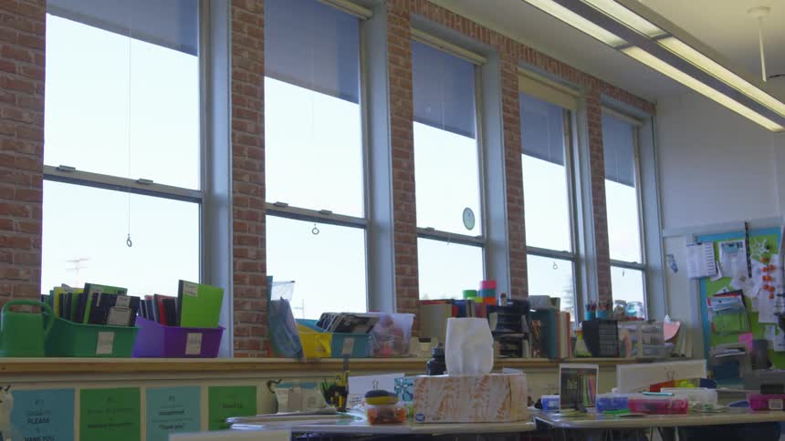 An empty classroom