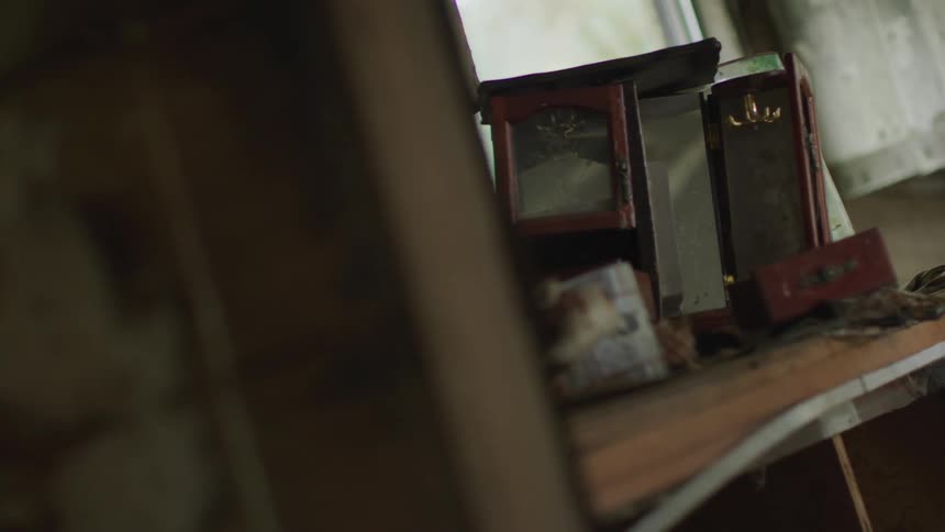Objects are placed on a table