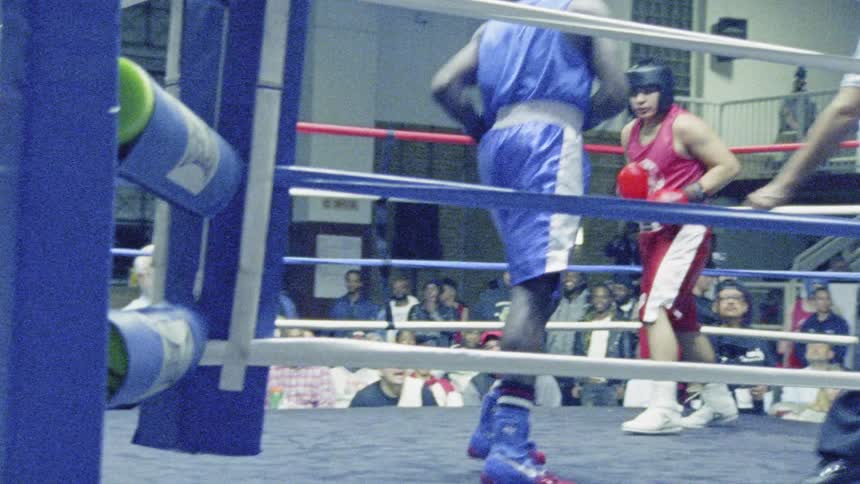 Young Boxer Training And Fighting