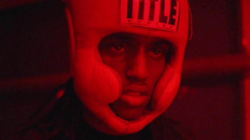 Young Boxer Training And Fighting