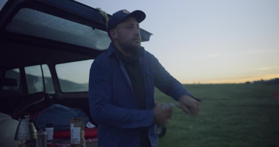 Man Traveling In Montana