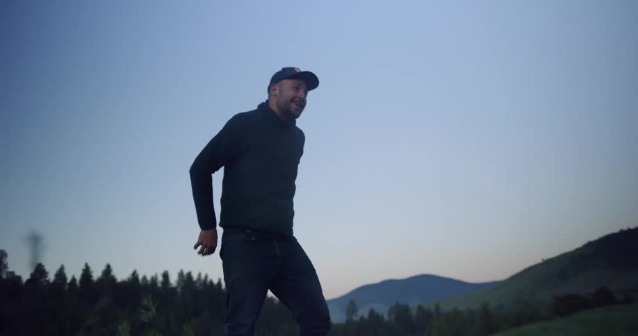 Man Traveling In Montana