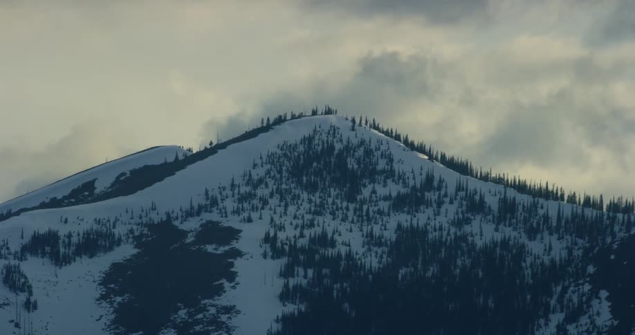 Mountain peak covered in snow