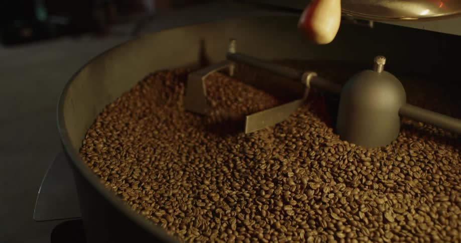 Man Roasting Coffee
