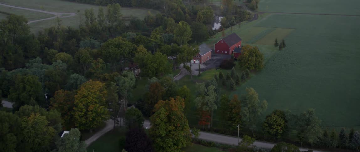 A barn is in a remote area