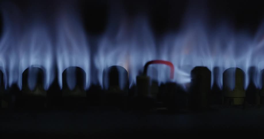 Bright blue flames erupting