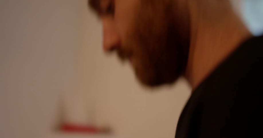 A person cooking in a kitchen