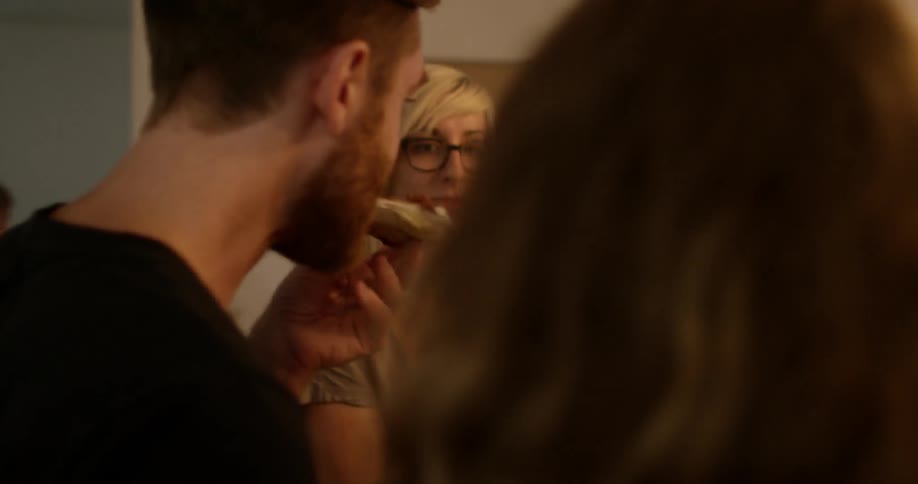 People eating together