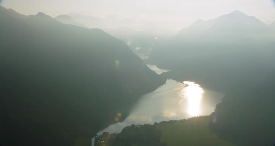 Aerials Of Austrian Alps In Summer