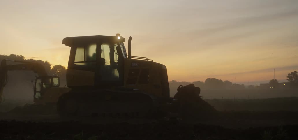 Bulldozer Pushing dirt