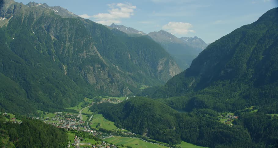 Rural community is shown in between mountains