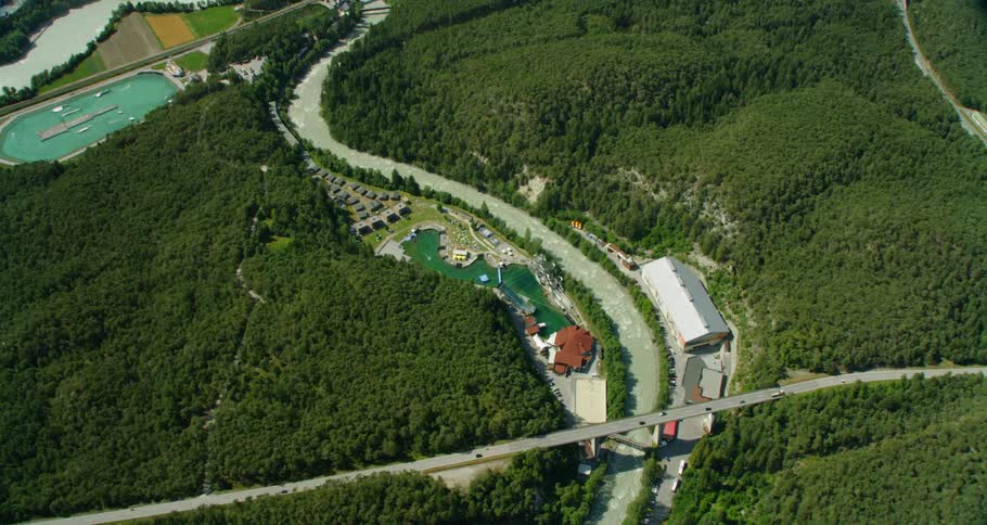 Aerials Of Austrian Alps In Summer