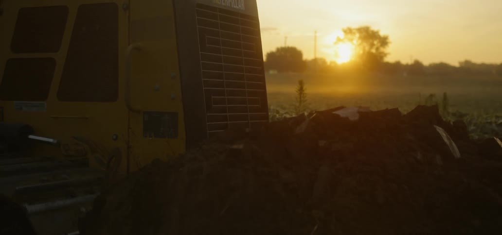 Bulldozer Pushing Dirt