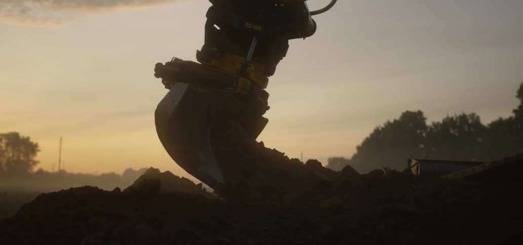 A construction truck moving dirt
